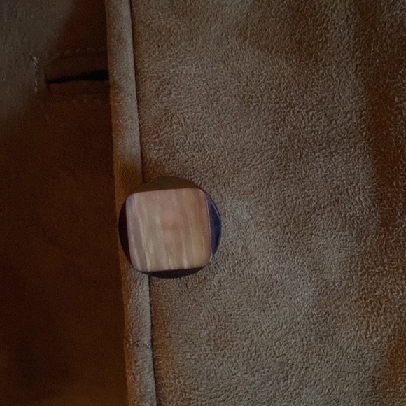 Unisex Suede leather winter coat super warm brown color coat collection - Picture 10 of 10